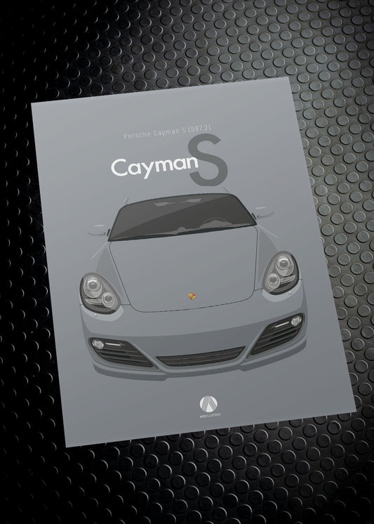 2009 Porsche Cayman S (987.2) Meteor Grey - poster print