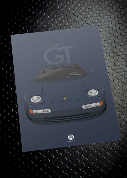1990 Porsche 928 GT - Marine Blue - poster print