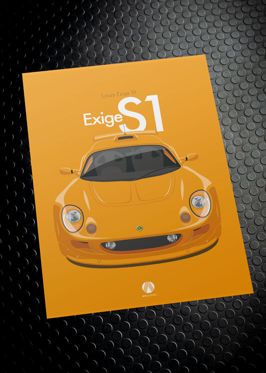 2000 Lotus Exige S1 - Chrome Orange - poster print