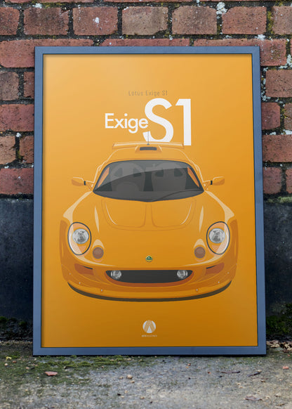 2000 Lotus Exige S1 - Chrome Orange - poster print