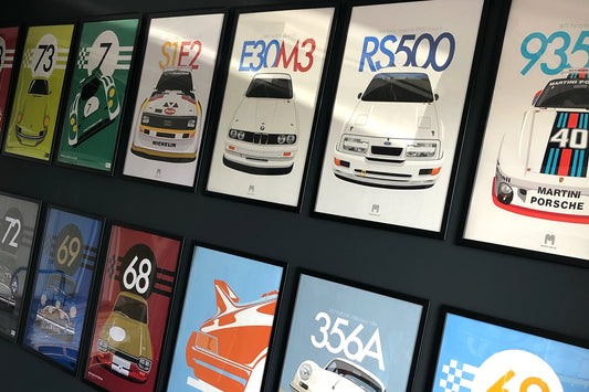 Which frames are suitable for Auto Illustrata classic car posters?