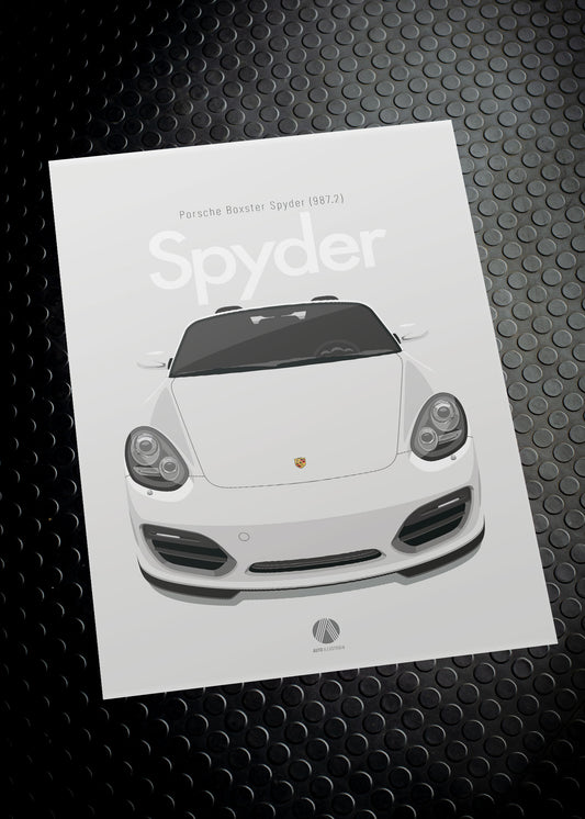 2010 Porsche Boxster Spyder (987.2) Carrera White - poster print