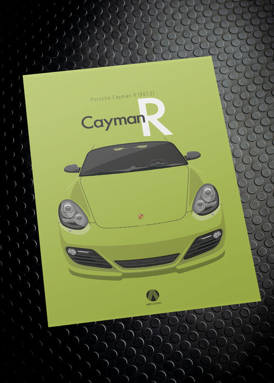 2011 Porsche Cayman R (987.2) Peridot Green - poster print