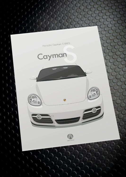 2005 Porsche Cayman S (987) Carrara White - poster print
