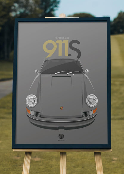 1970 Porsche 911S - 643 Anthrazit - poster print