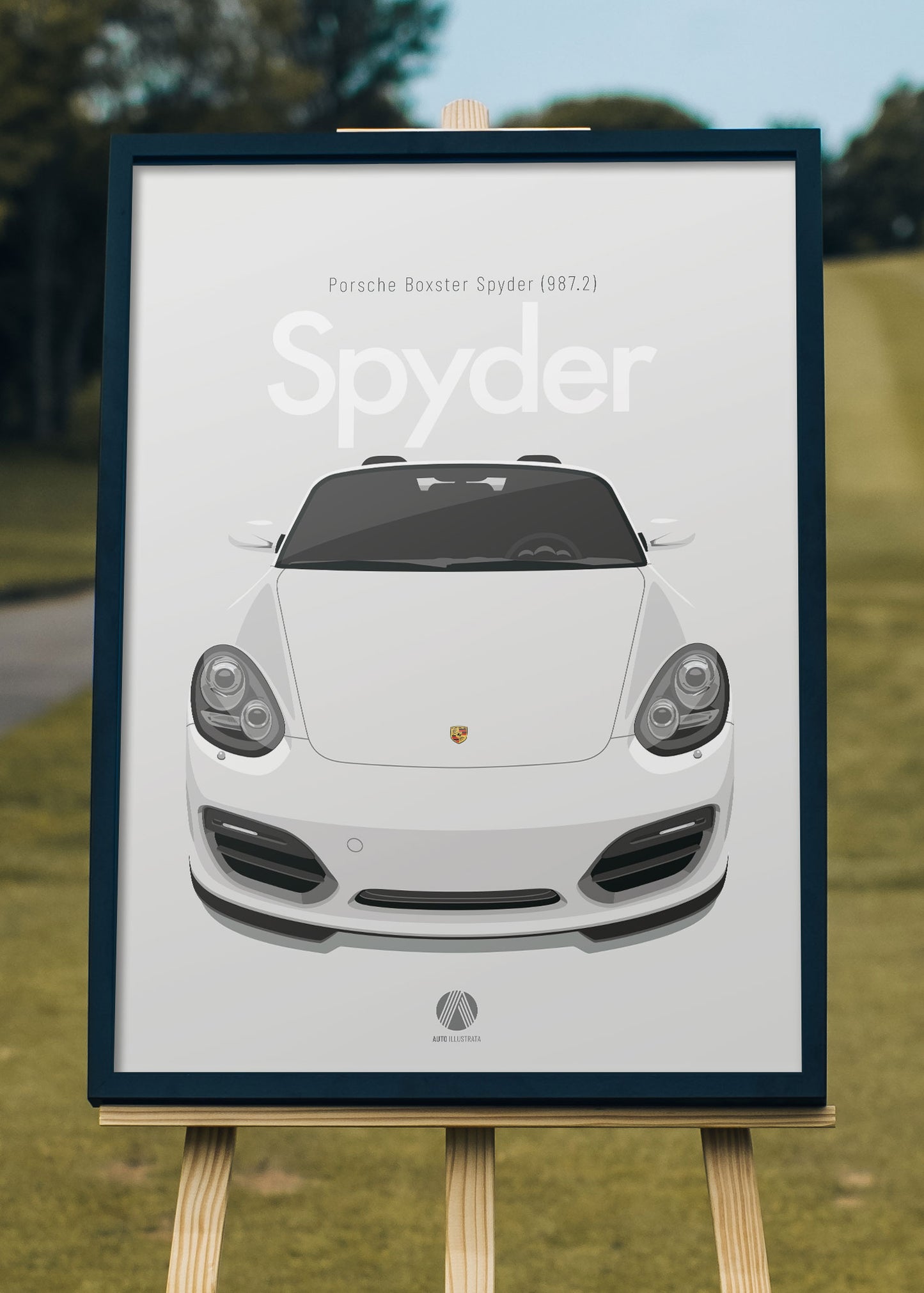 2010 Porsche Boxster Spyder (987.2) Carrera White - poster print