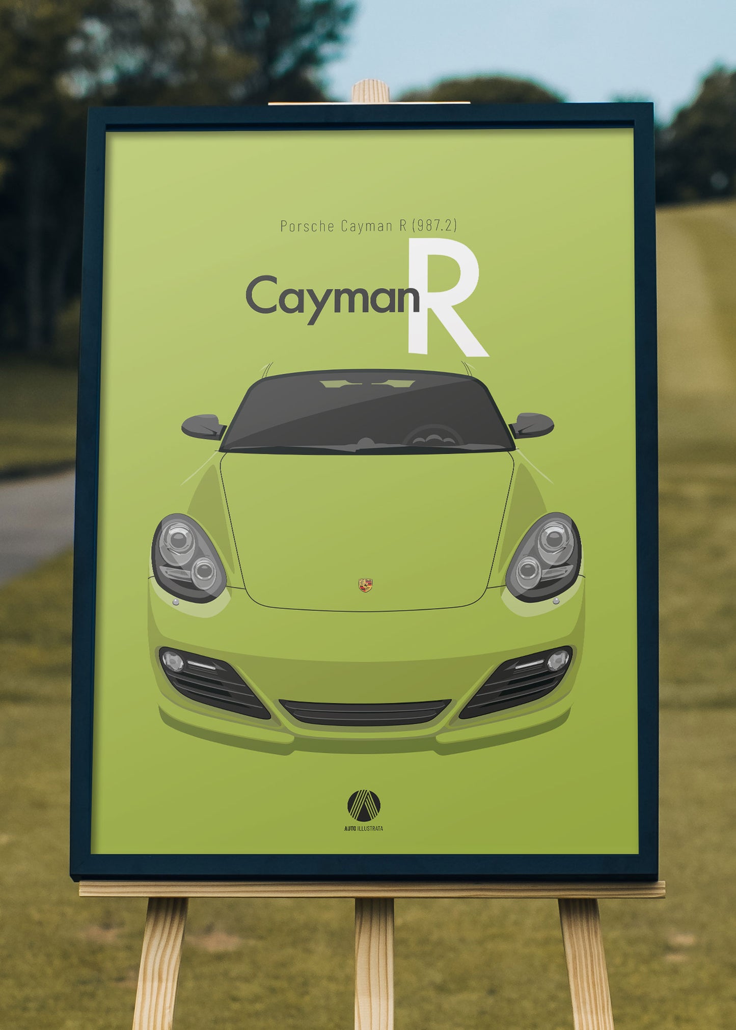 2011 Porsche Cayman R (987.2) Peridot Green - poster print