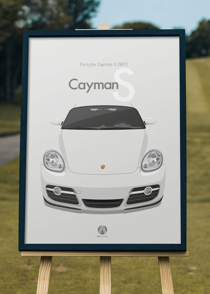 2005 Porsche Cayman S (987) Carrara White - poster print