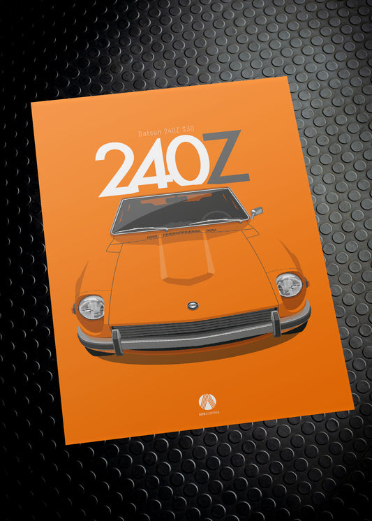 1972 Datsun 240Z - Orange - poster print