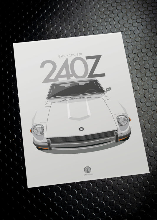 1972 Datsun 240Z - White - poster print
