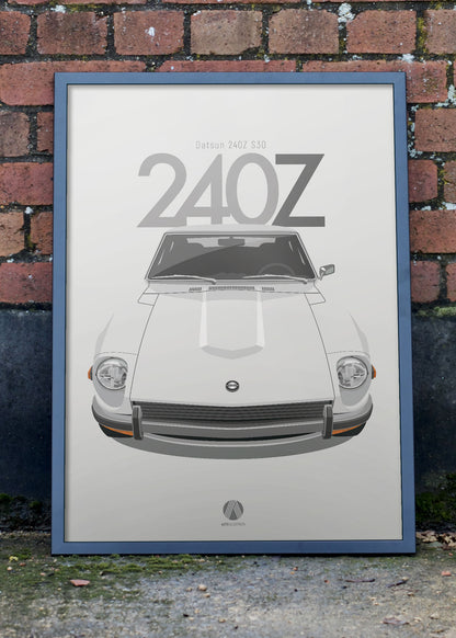 1972 Datsun 240Z - White - poster print