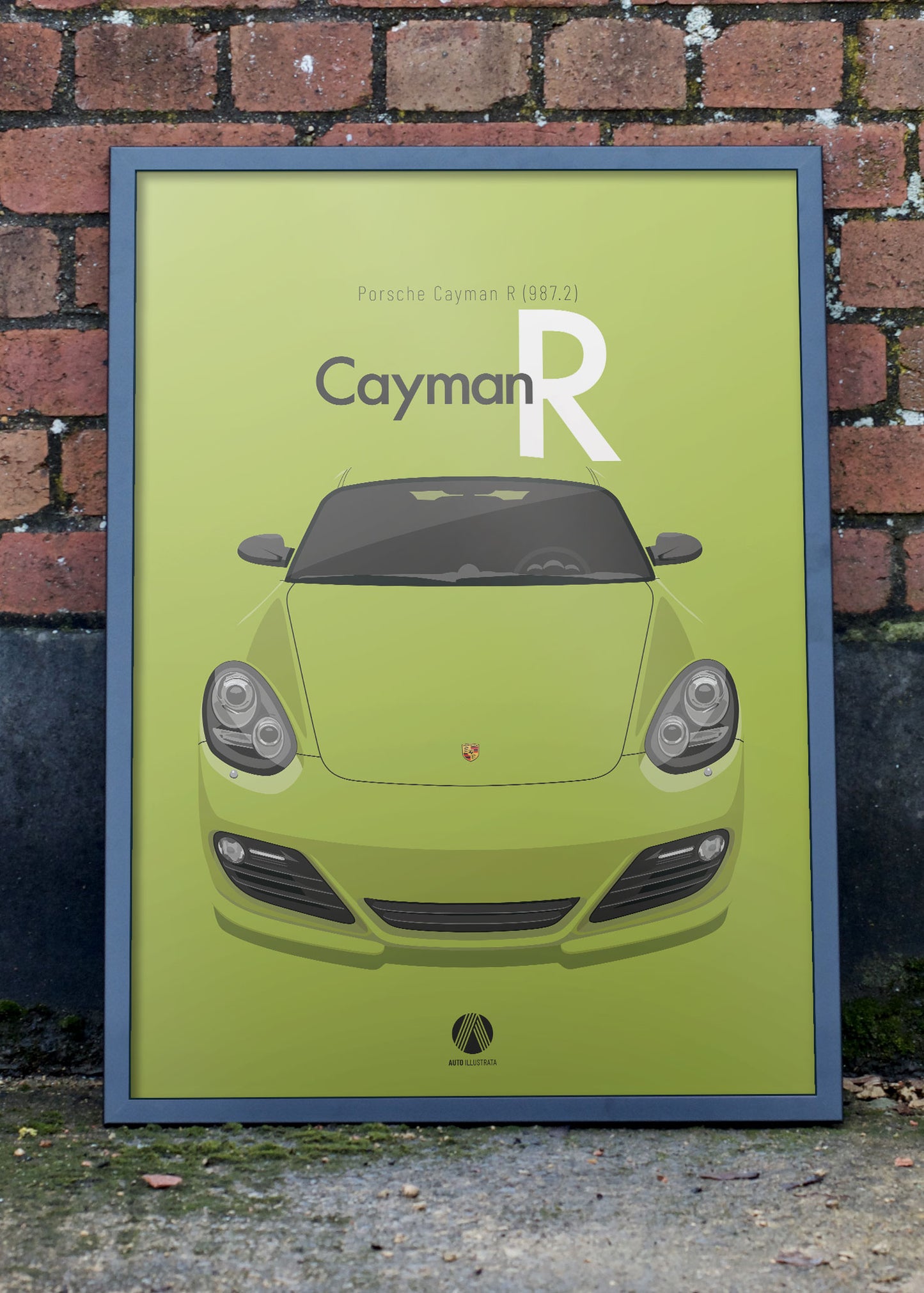 2011 Porsche Cayman R (987.2) Peridot Green - poster print