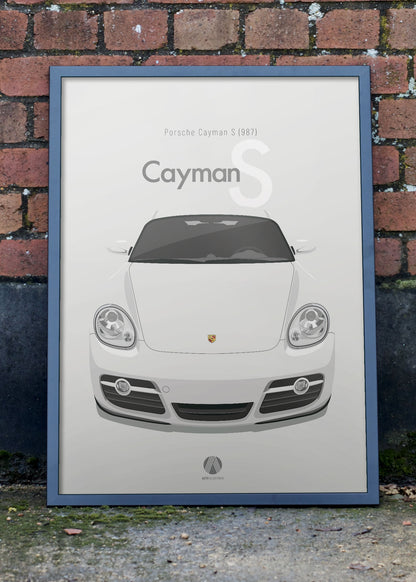 2005 Porsche Cayman S (987) Carrara White - poster print