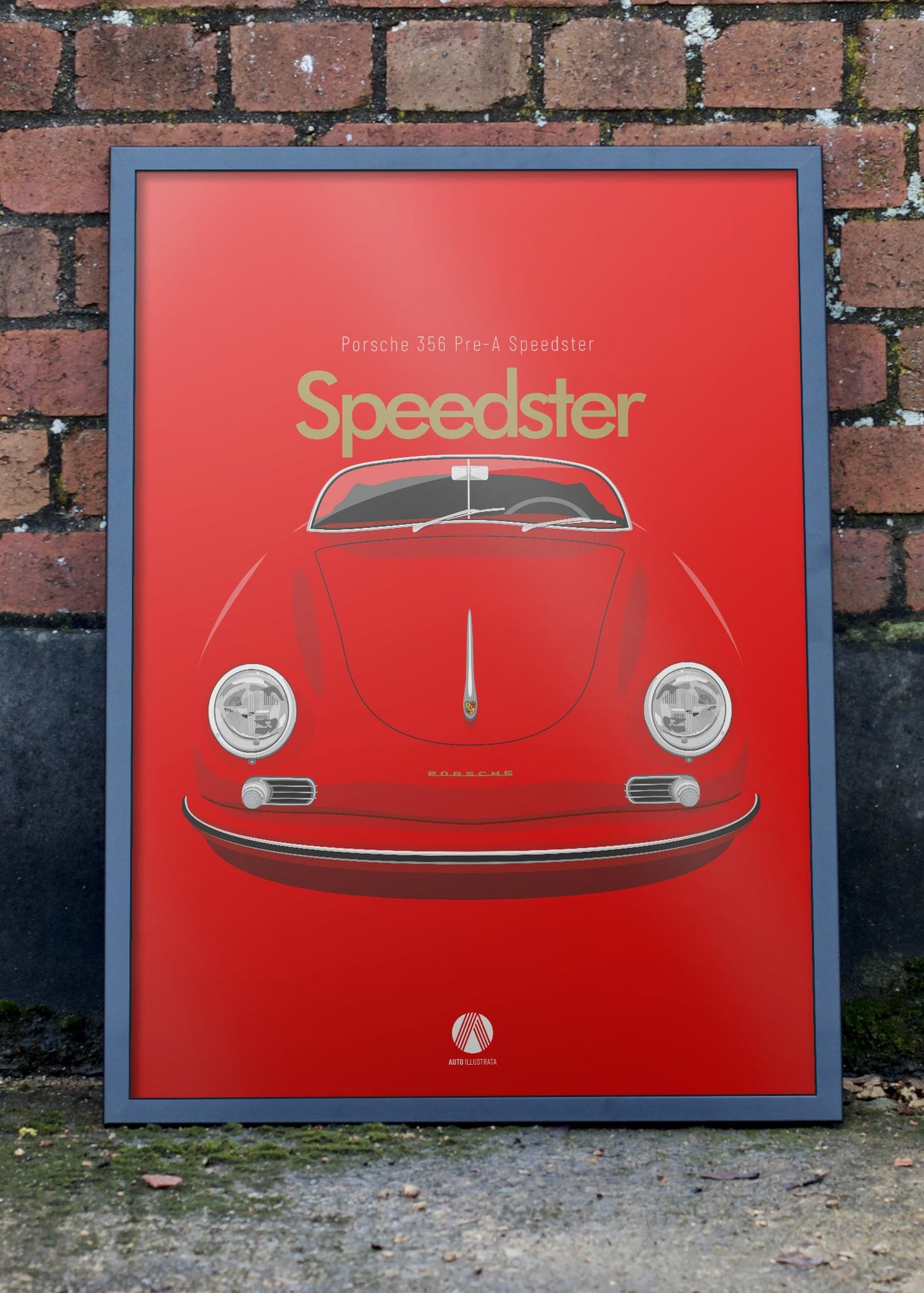 1957 Porsche 356 Speedster - Ruby Red - poster print