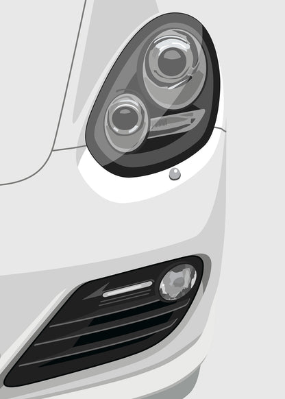2011 Porsche Cayman R (987.2) Carrera White - poster print