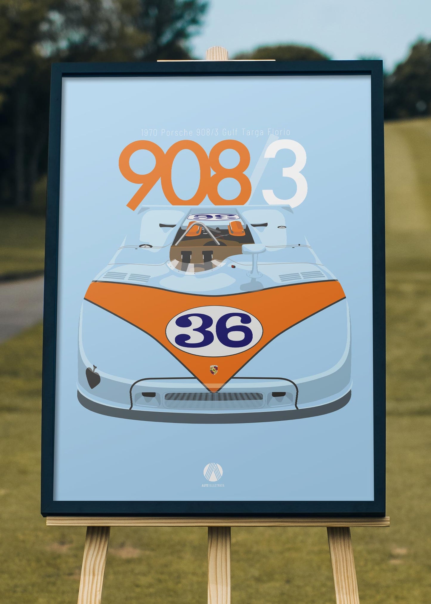 1970 Porsche 908/3 Gulf Targa Florio No.36 - poster print