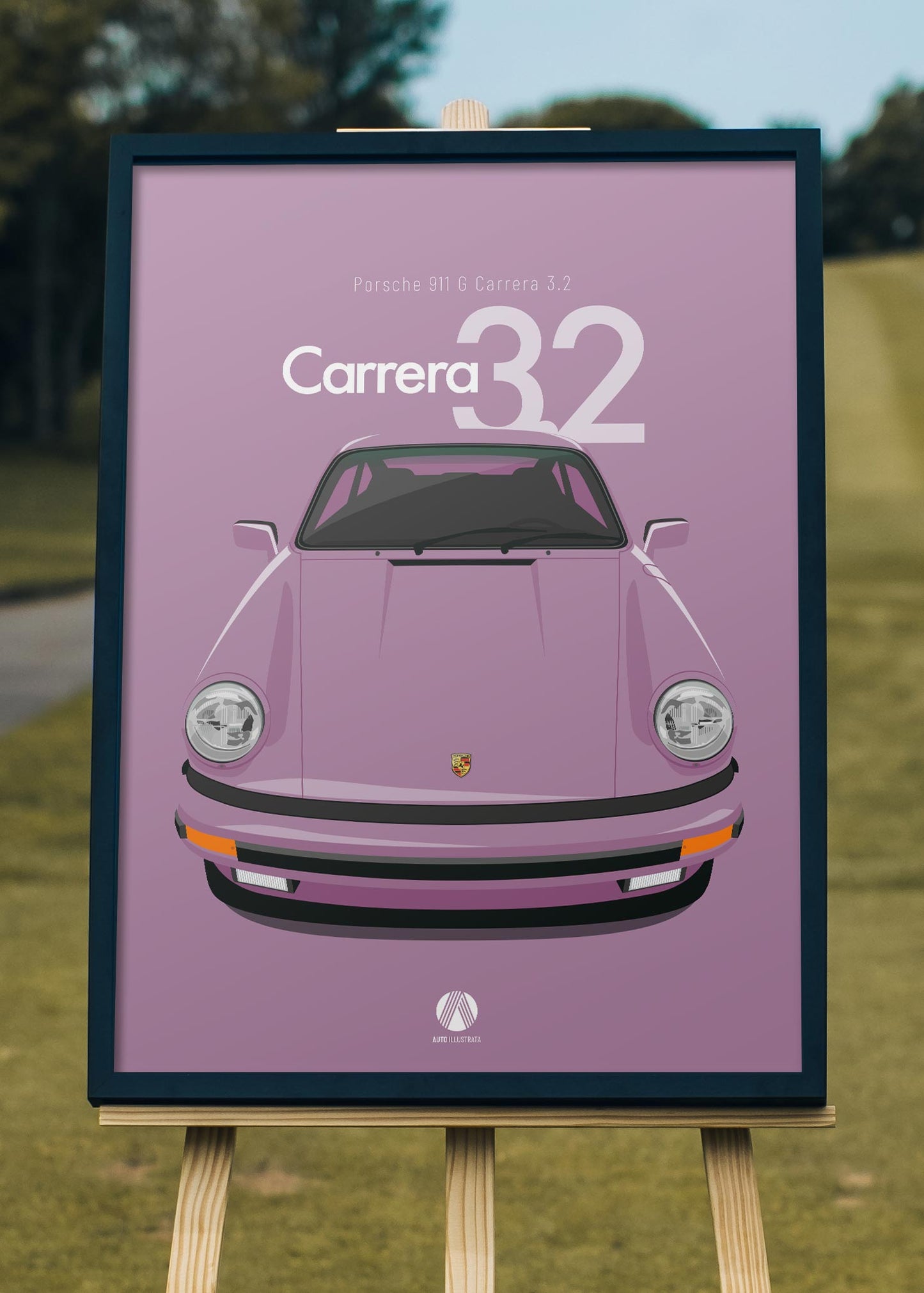 1988 Porsche 911 Carrera 3.2 - 80D Cassisrot - poster print