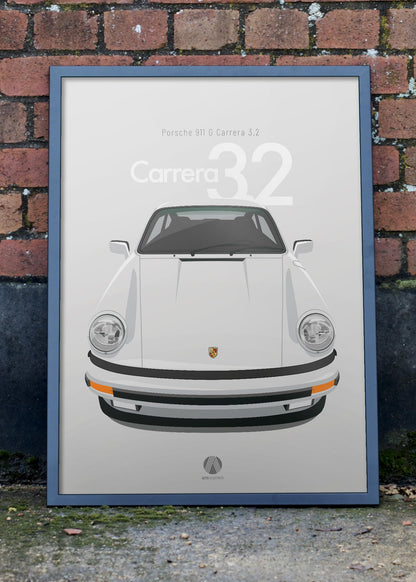 1985 Porsche 911 Carrera 3.2 - 908 Grandprixweiß - poster print