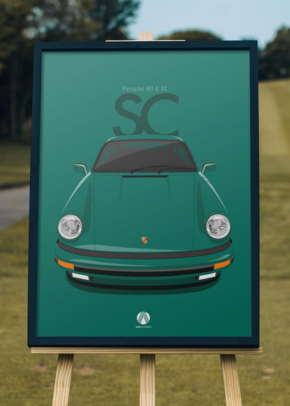 1981 Porsche 911 SC - 20C Moosgrün - poster print