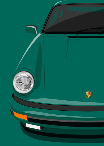 1981 Porsche 911 SC - 20C Moosgrün - poster print