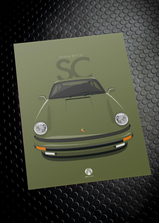 1979 Porsche 911 SC - 274 Olivegruen - poster print
