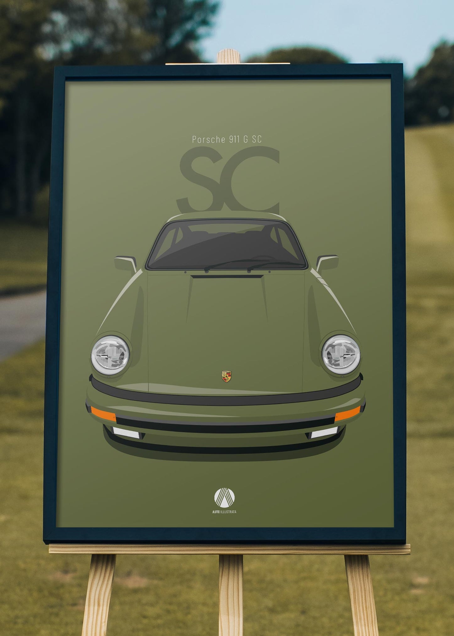 1979 Porsche 911 SC - 274 Olivegruen - poster print