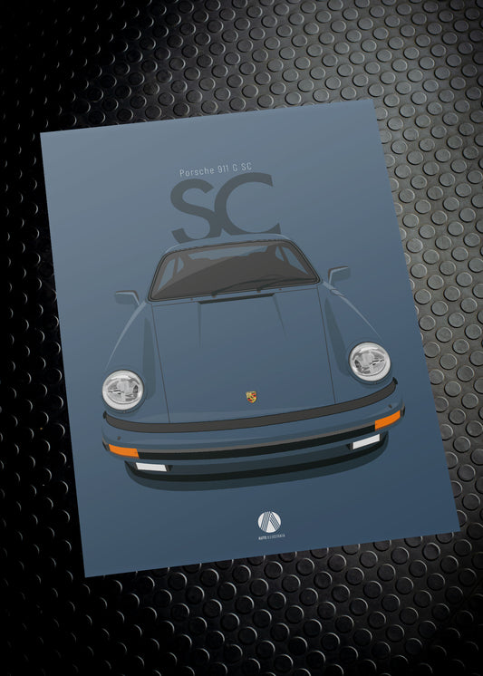 1978 Porsche 911 SC - 376 Petrolblau - poster print