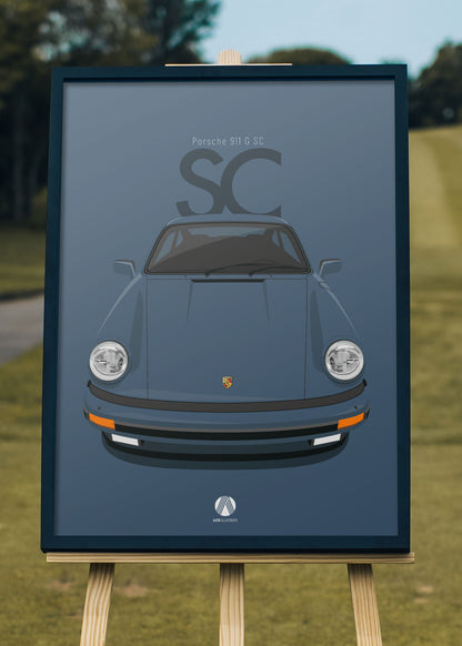 1978 Porsche 911 SC - 376 Petrolblau - poster print