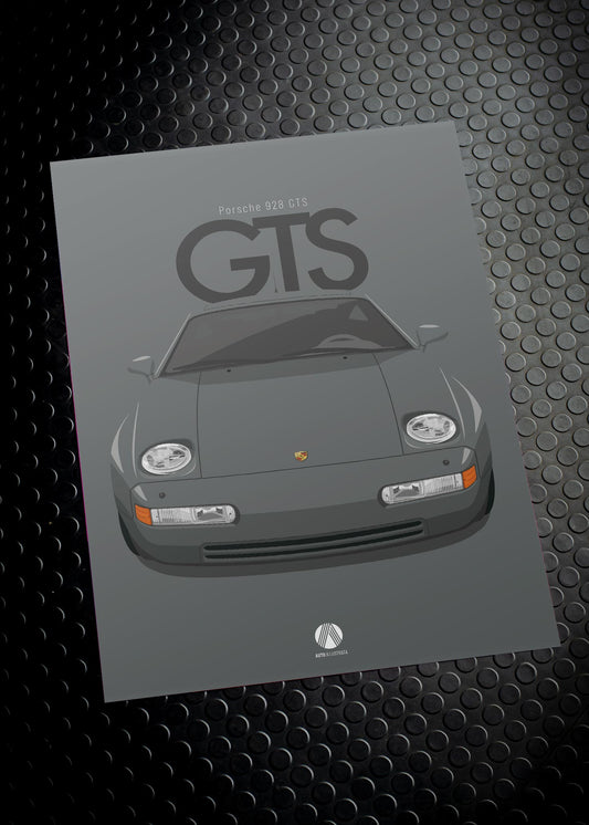 1992 Porsche 928 GTS - Slate Grey - poster print