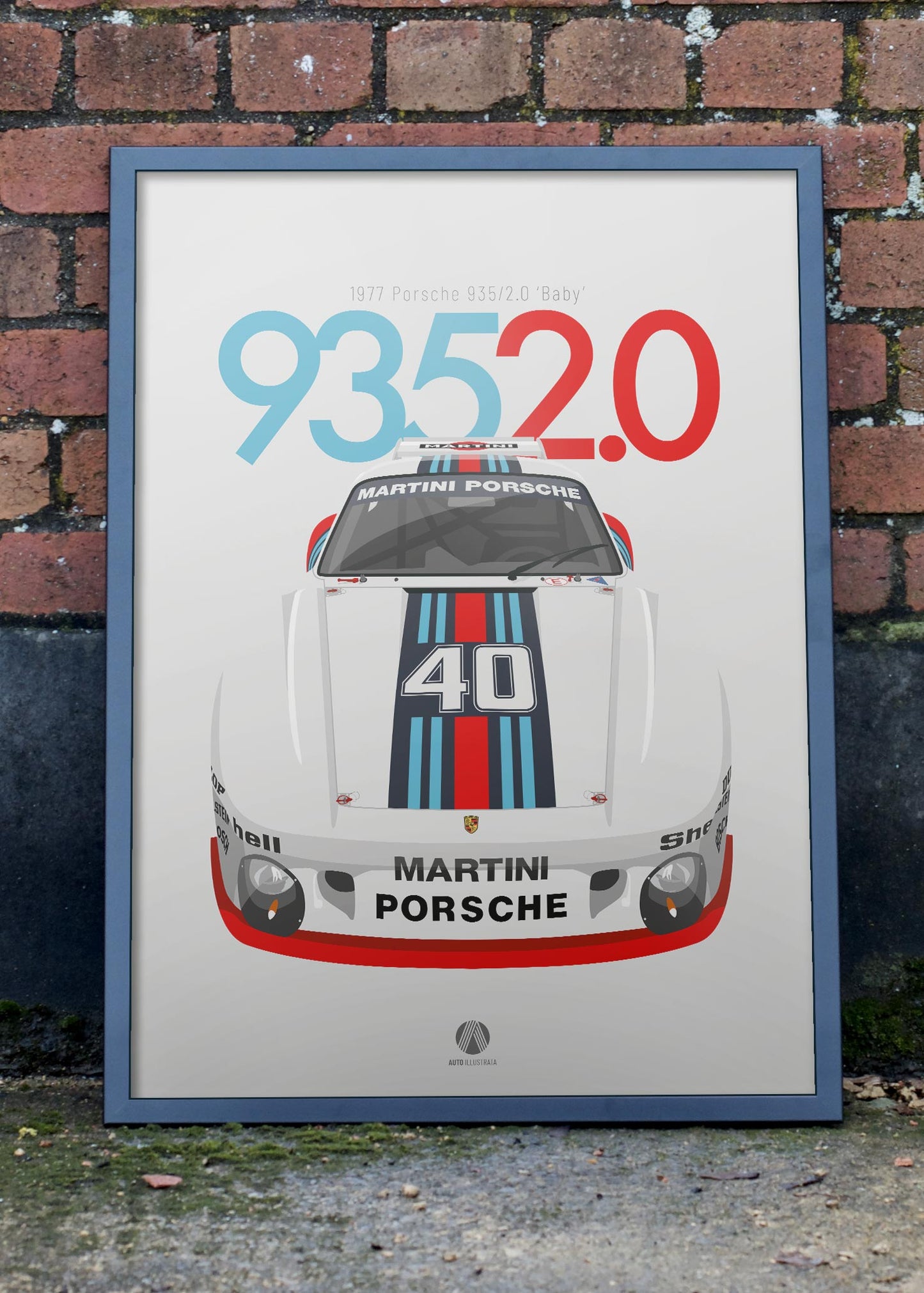 1977 Porsche 935/2.0 Baby - Martini - poster print