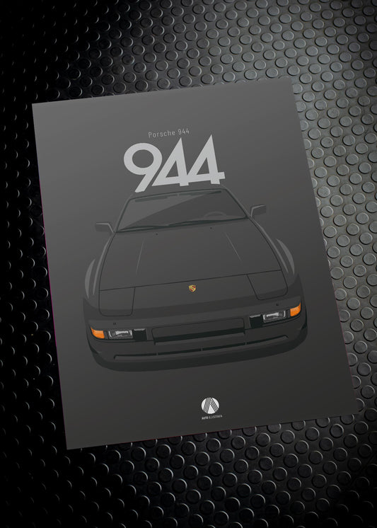 1985 Porsche 944 - LO41 Schwarz - poster print