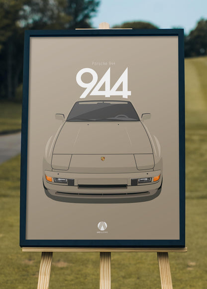 1985 Porsche 944 - LM1V Hellbronze - poster print