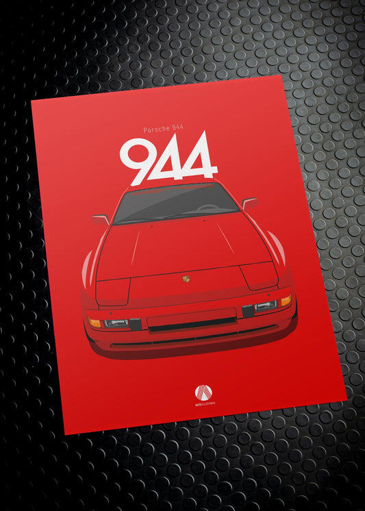 1985 Porsche 944 - 027 Indischrot - poster print