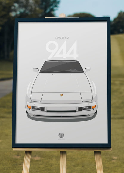 1985 Porsche 944 - L90E Alpine White - poster print