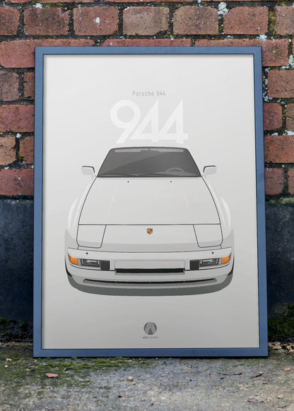 1985 Porsche 944 - L90E Alpine White - poster print