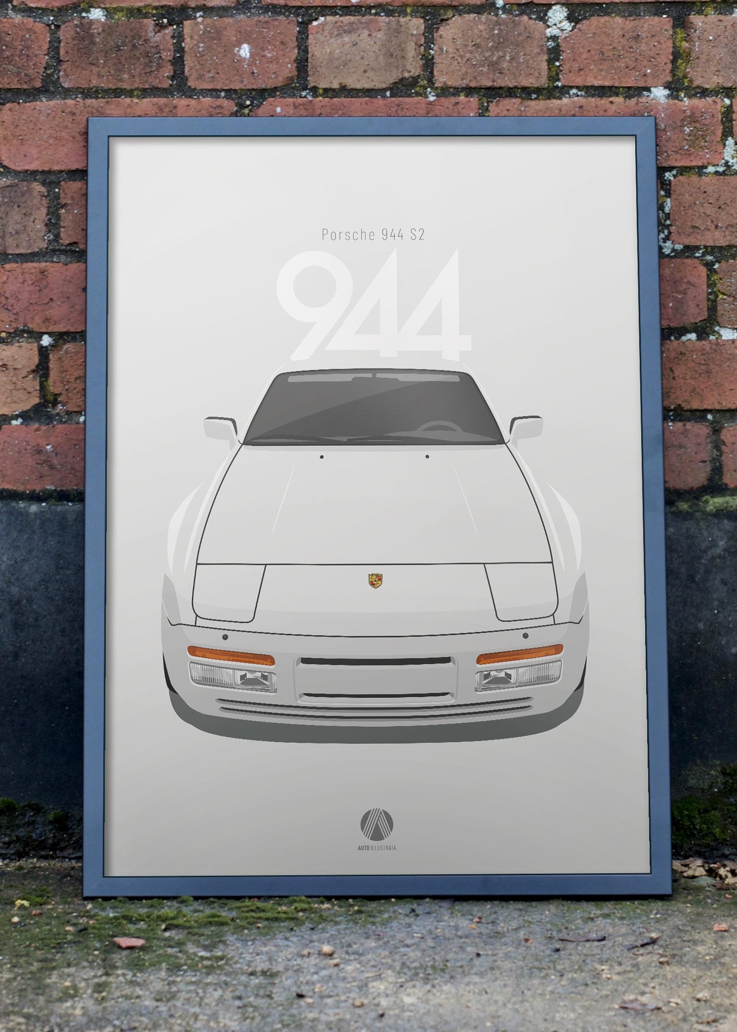1989 Porsche 944 S2 - L90E Alpine White - poster print