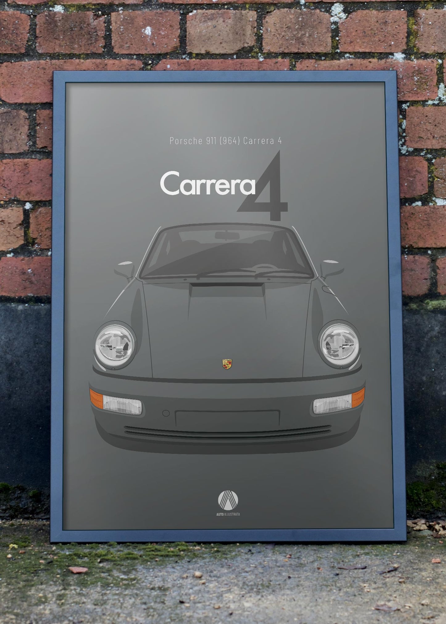 1991 Porsche 911 (964) Carrera 4 - Slate Grey - poster print