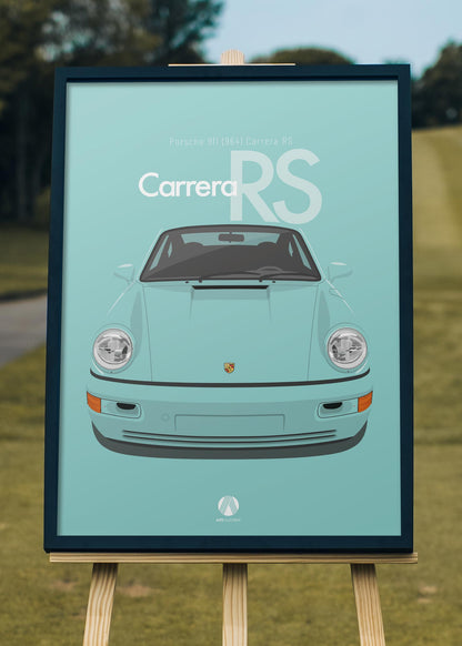 1992 Porsche 911 (964) Carrera RS Mint Green - poster print