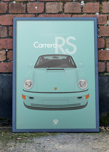 1992 Porsche 911 (964) Carrera RS Mint Green - poster print