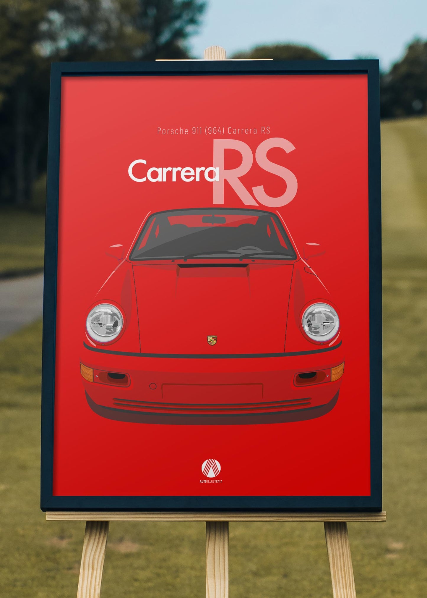 1992 Porsche 911 (964) Carrera RS Guards Red - poster print