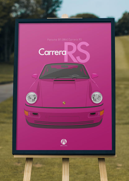 1992 Porsche 911 (964) Carrera RS Rubystone - poster print