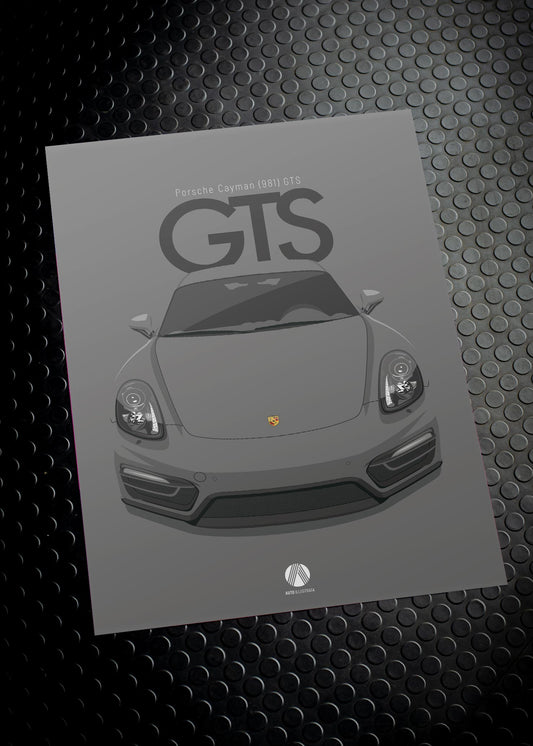 2015 Porsche Cayman (981) GTS - Agate Grey - poster print