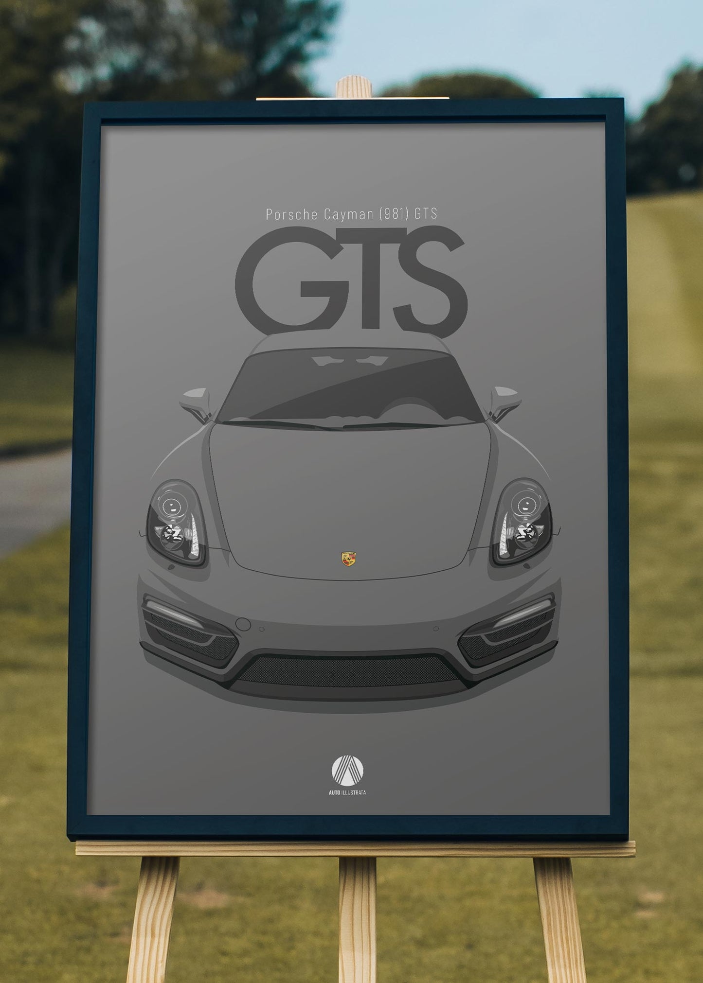 2015 Porsche Cayman (981) GTS - Agate Grey - poster print