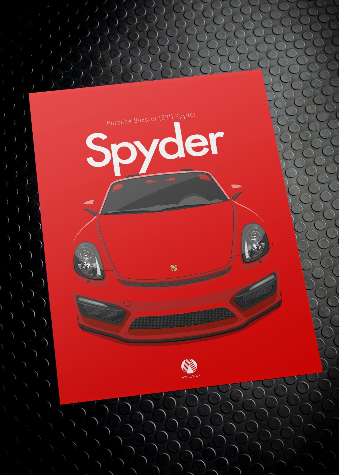 2015 Porsche Boxster (981) Spyder - Guards Red - poster print