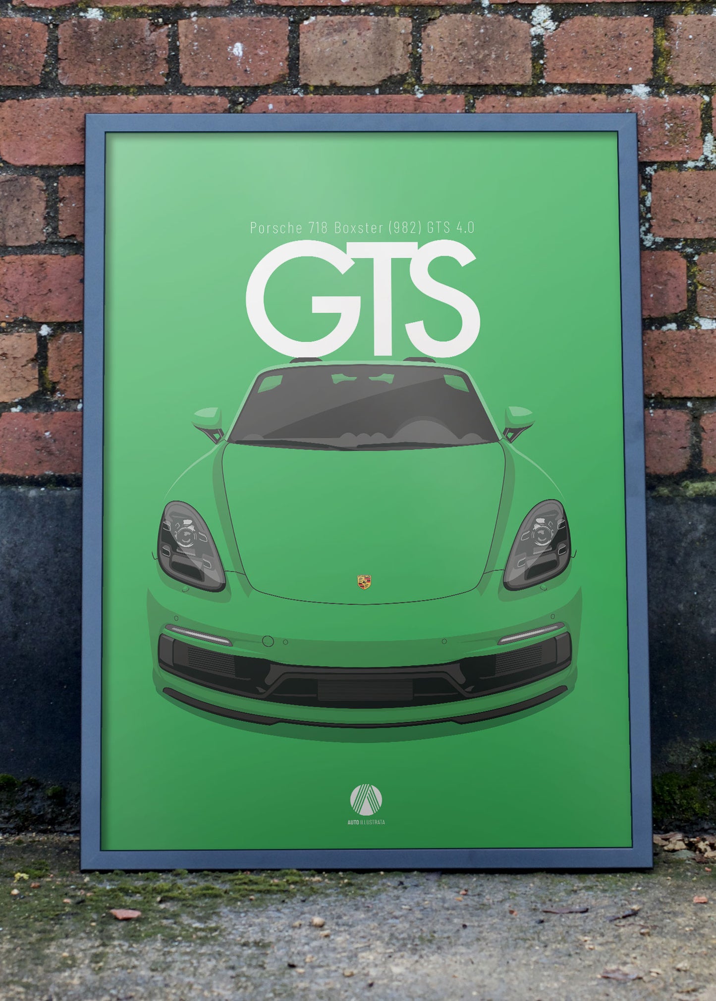 2020 Porsche Boxster (982) GTS 4.0 - Python Green - poster print