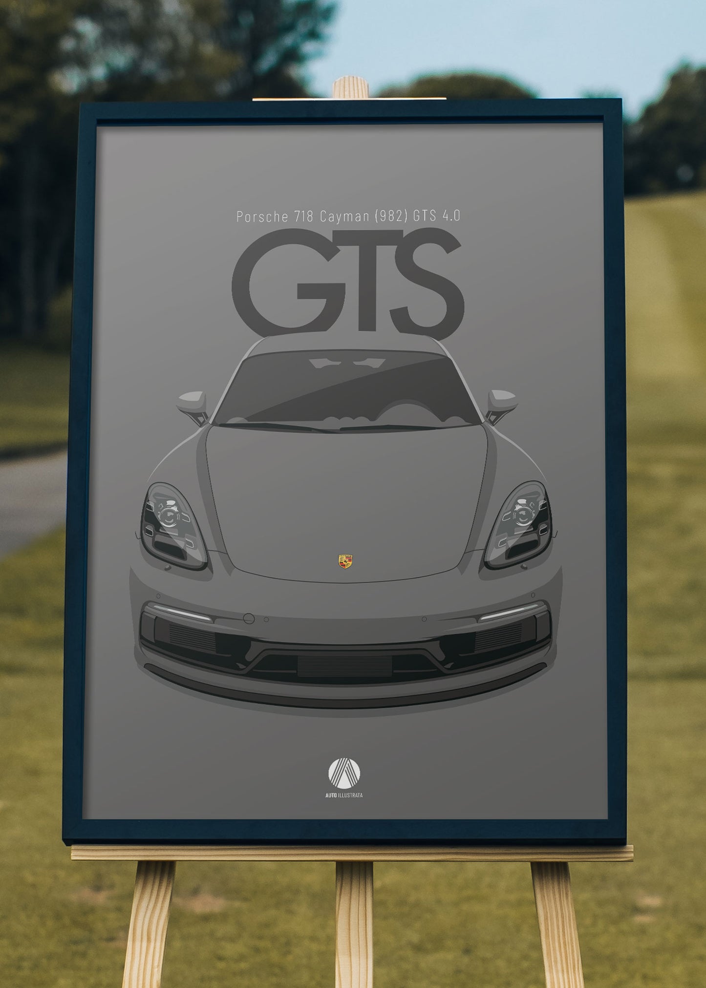 2020 Porsche Cayman (982) GTS 4.0 - Agate Grey - poster print