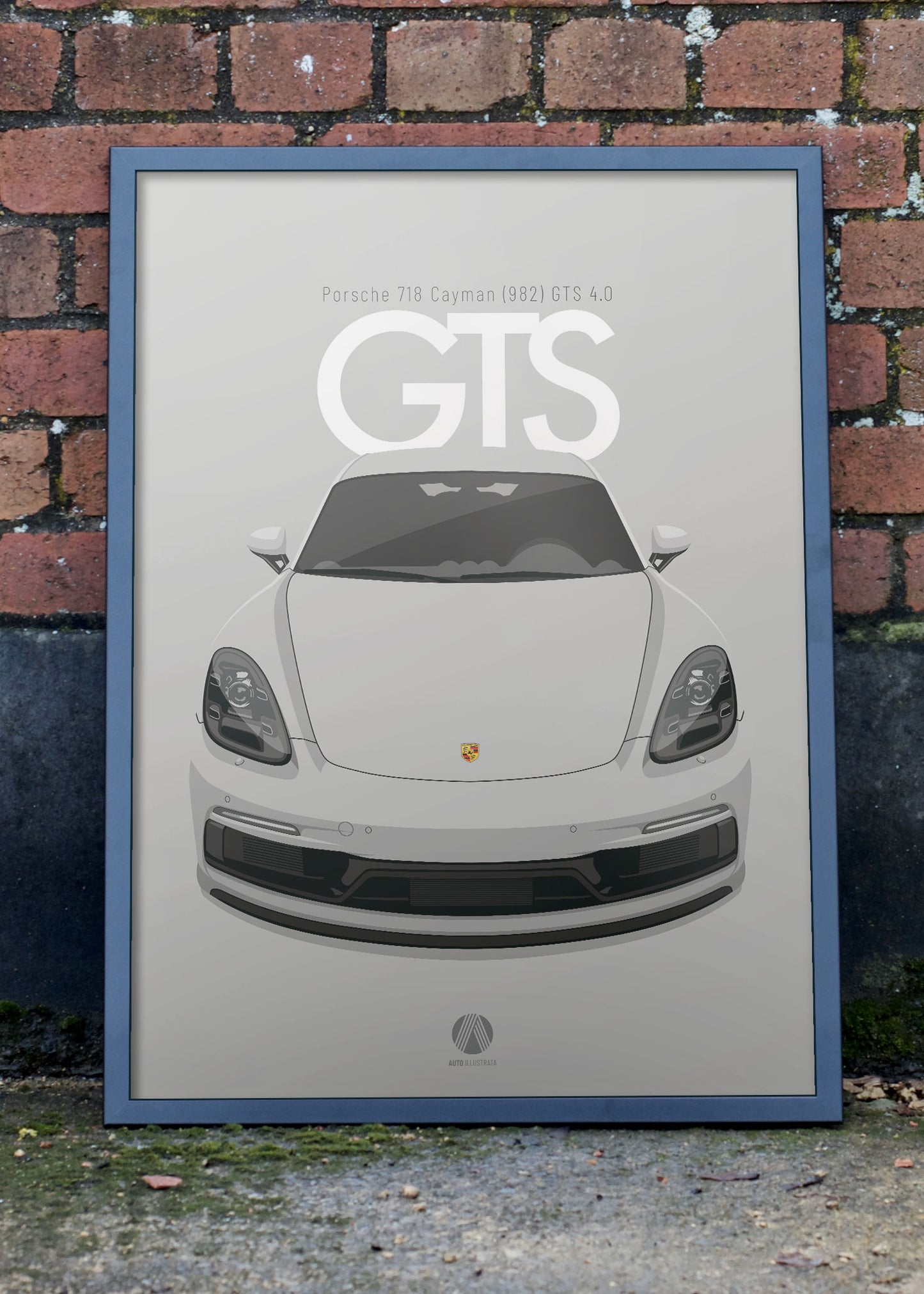 2020 Porsche Cayman (982) GTS 4.0 - Crayon - poster print