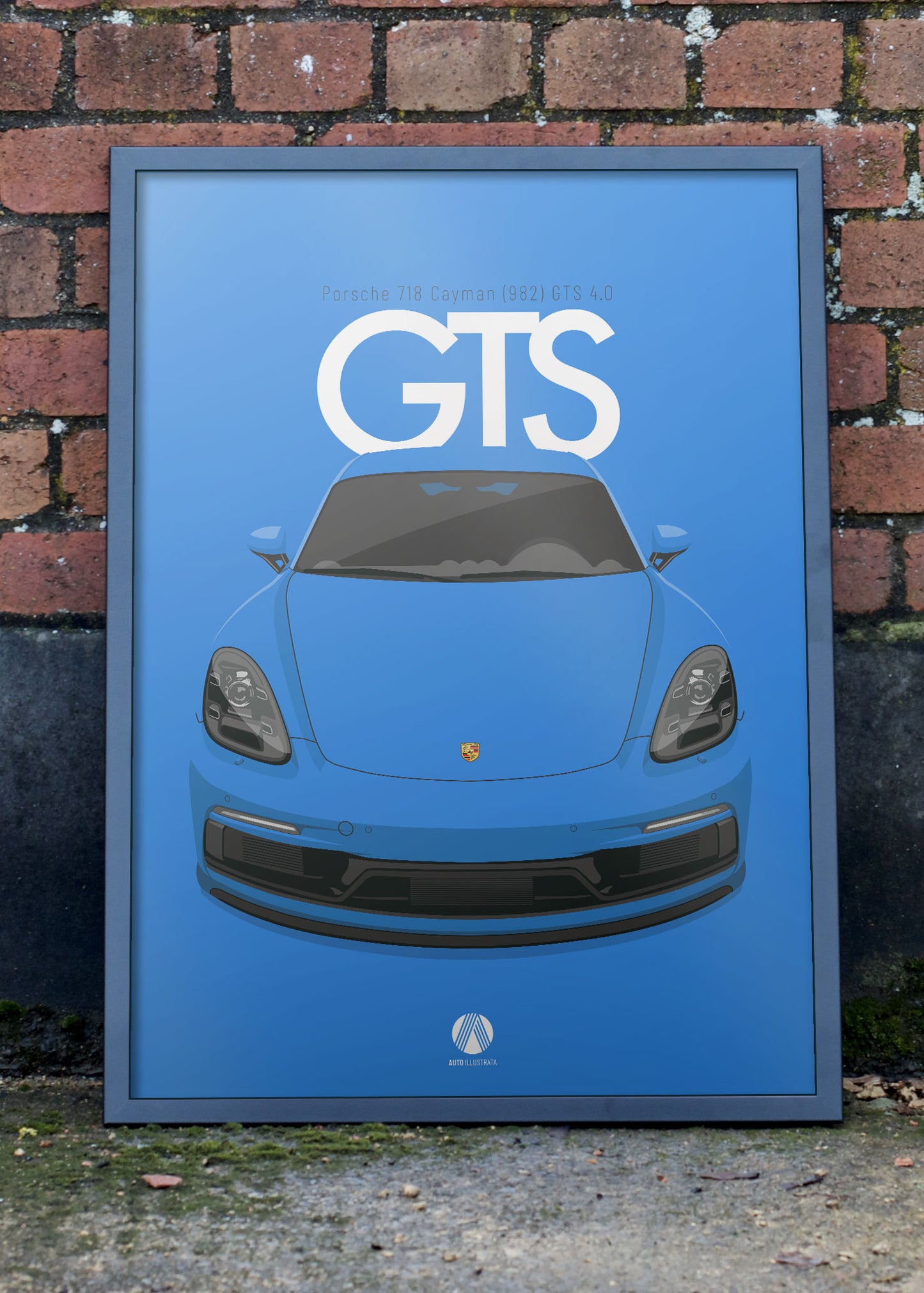 2020 Porsche Cayman (982) GTS 4.0 - Shark Blue - poster print