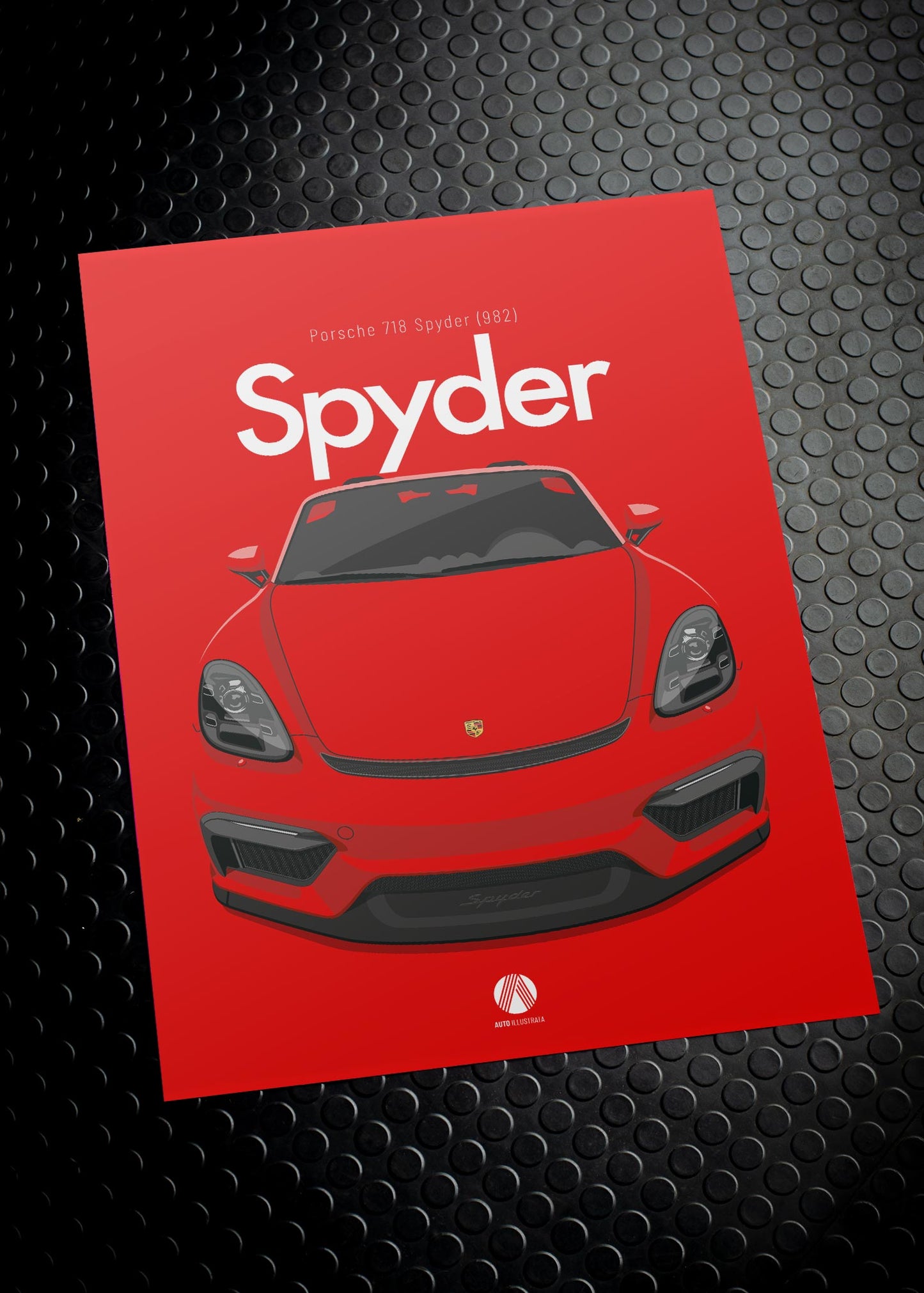 2020 Porsche 718 Spyder (982) - Guards Red - poster print