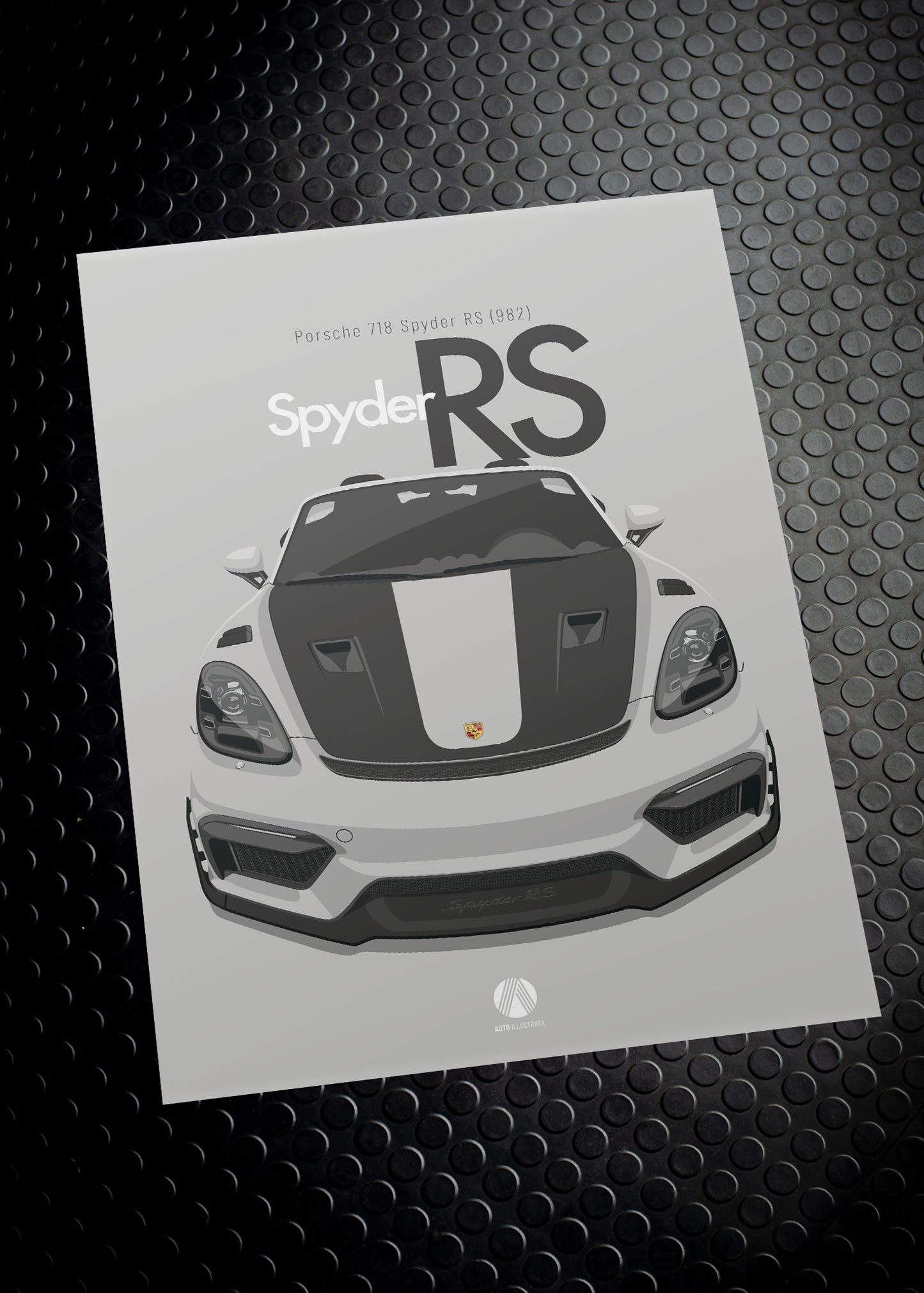 2023 Porsche 718 GT4 RS (982) - GT Silver - poster print